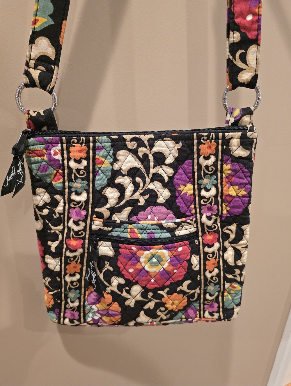 Vera Bradley Retired Suzani Hipster Crossbody Shoulder Bag.